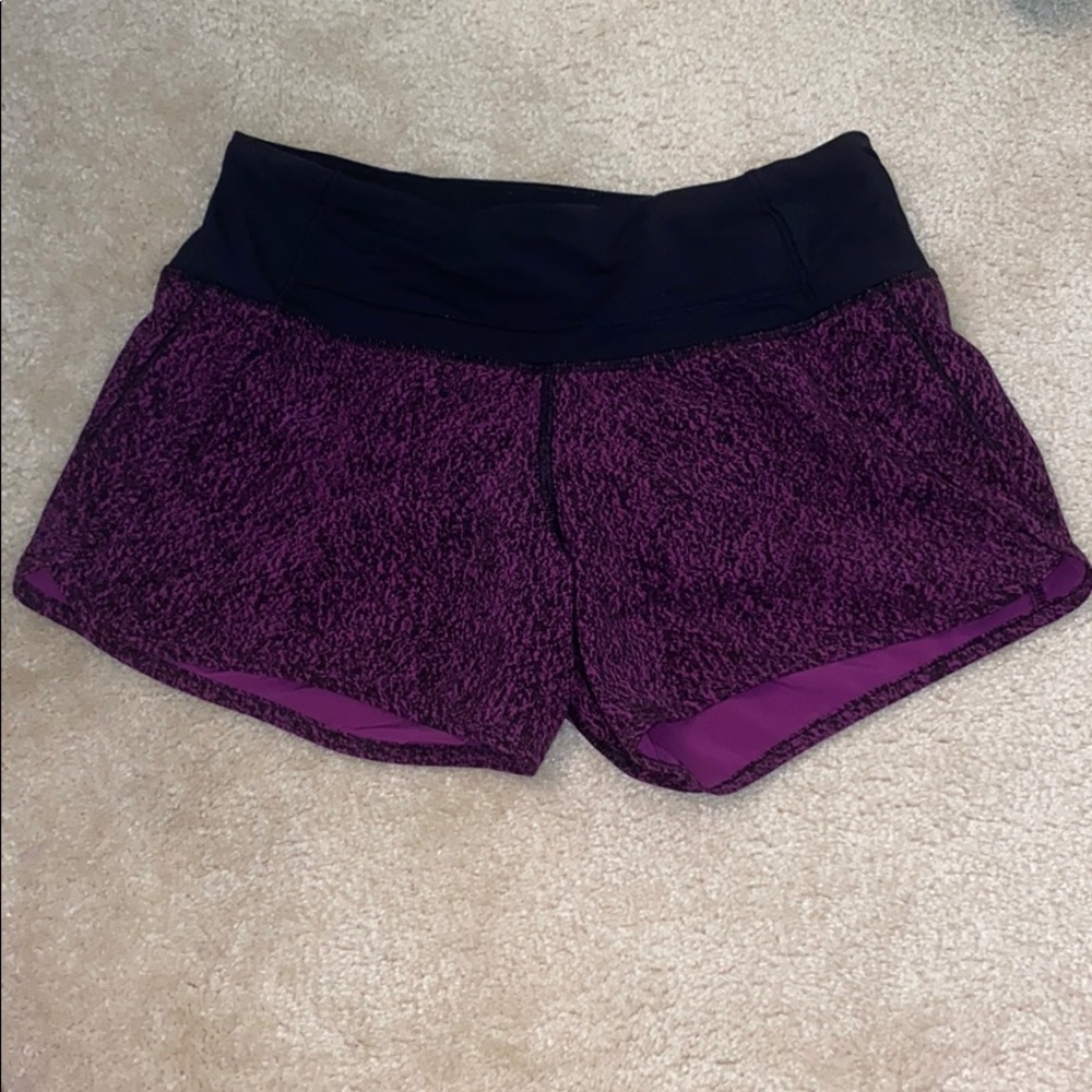 Lululemon purple speed up shorts